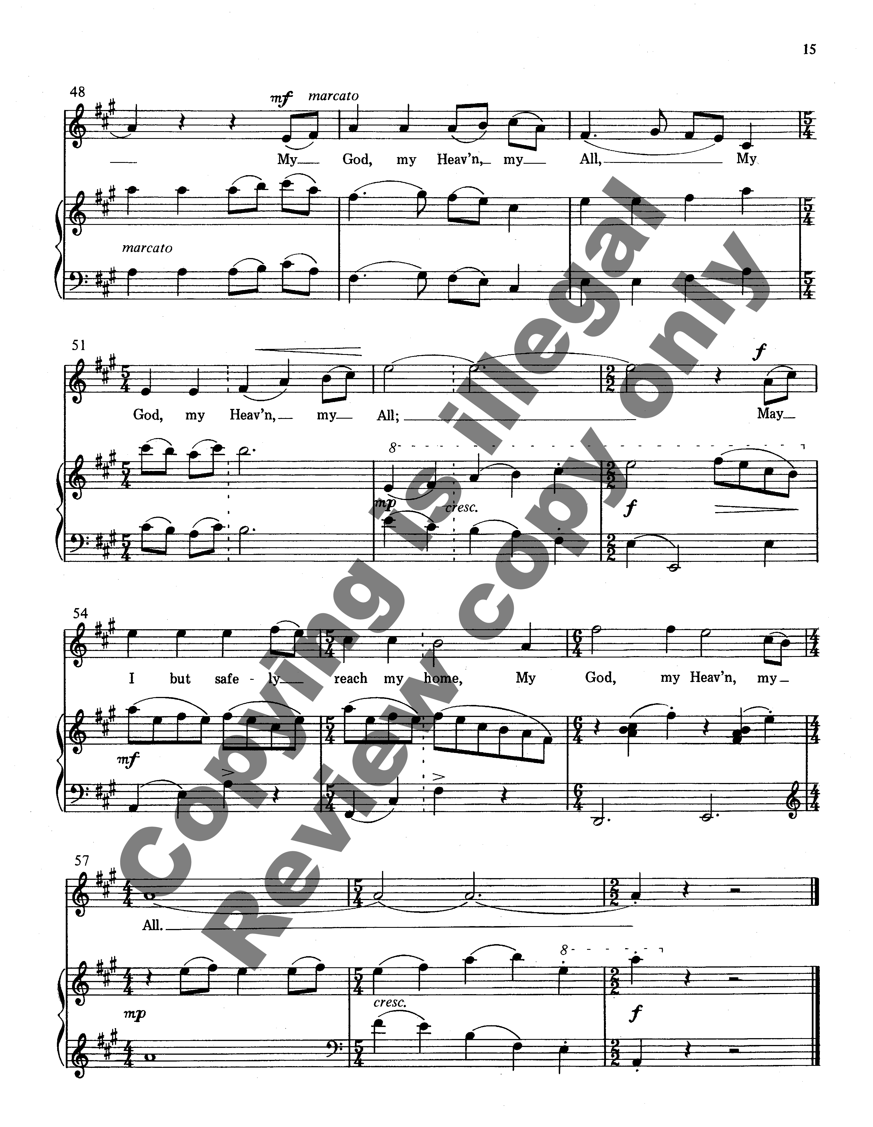 Three Mountain Hymns-Med Voc/Piano