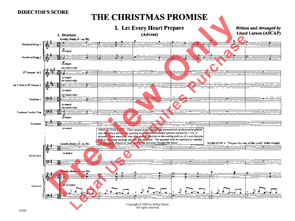 CHRISTMAS PROMISE INST PARTS