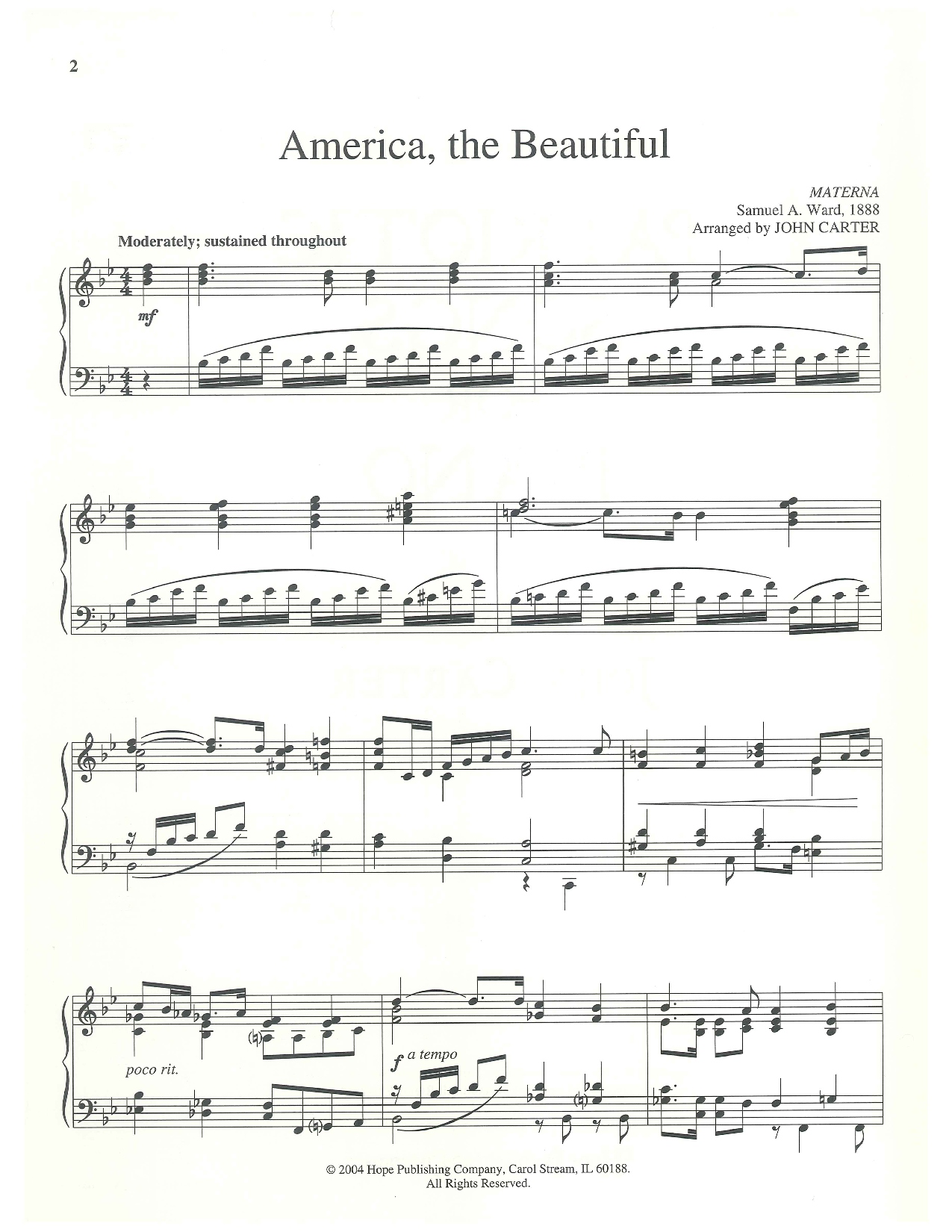 PATRIOTIC SONGS FOR PIANO P.O.D.