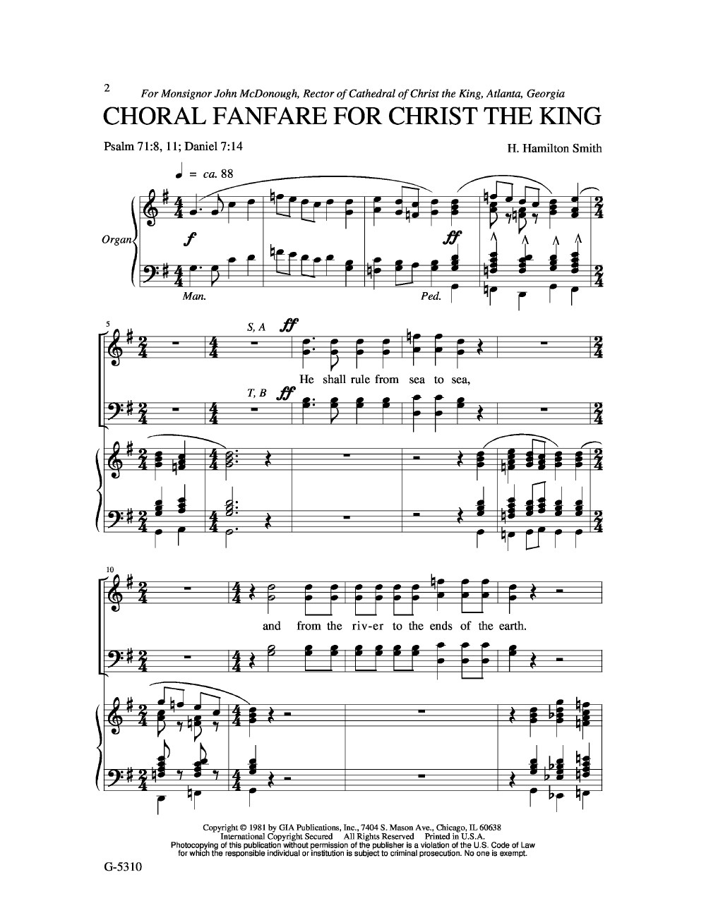 CHORAL FANFARE FOR CHRIST THE KING