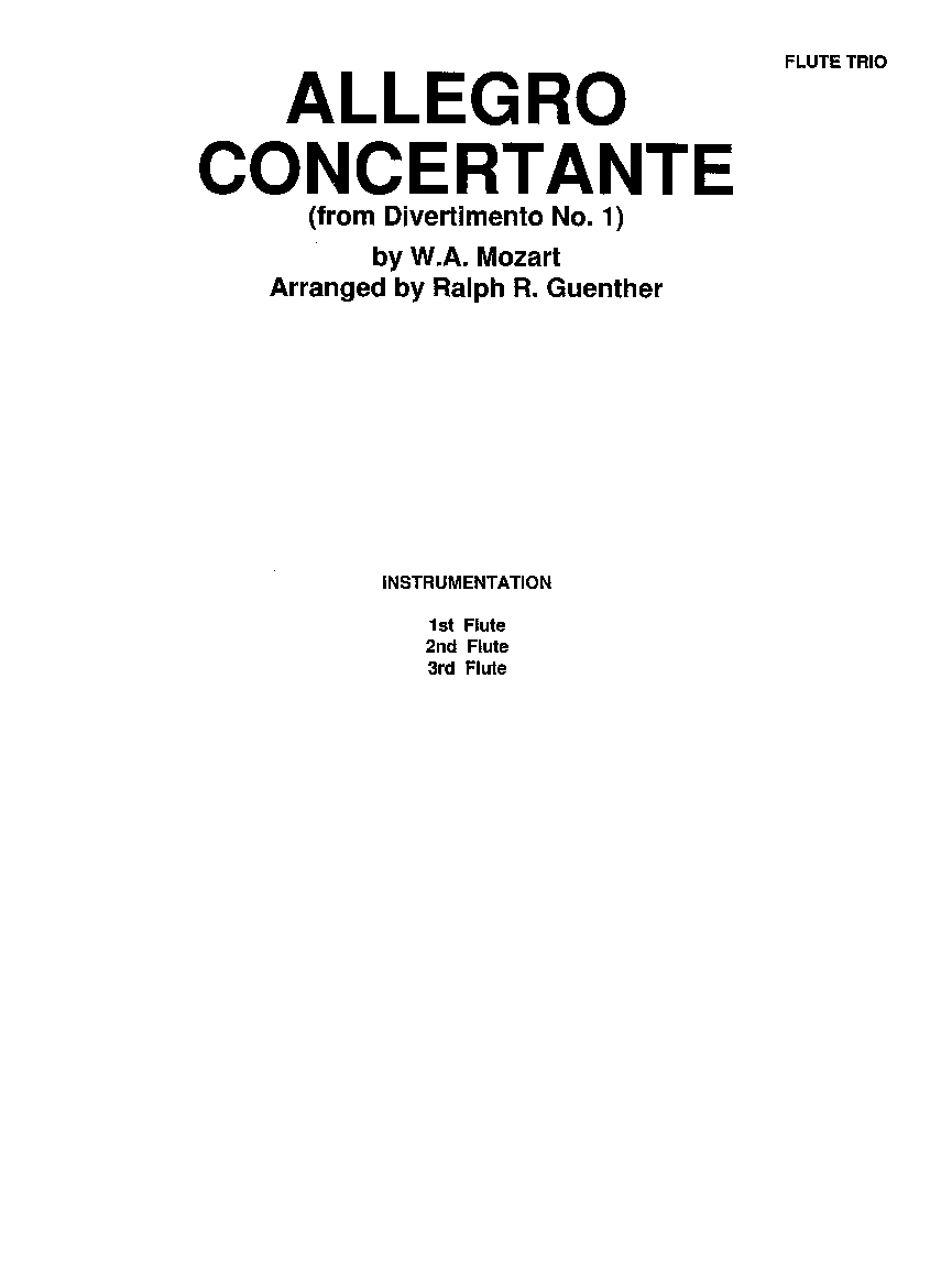 ALLEGRO CONCERTANTE FLUTE TRIO